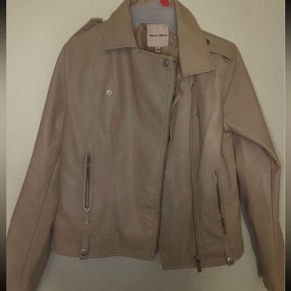 Sequin Hearts Women’s Leather Jacket Size Small - Picture 1 of 4